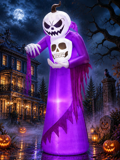12 ft Inflatable Pumpkin Ghost Wizard