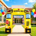 6.8 Ft School Bus inflatables Arch Welcome Back to School Inflatable Arch / with LED Light,Colorful Bus Blow