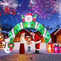 10.3Ft Christmas Inflatable Archway Outdoor Decoration, Blow up Giant Christmas Arch Tunnel with Inflatable