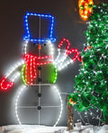 ZHOUDUIDUI 5FT 195 LED Snowman Light, Colorful Neon Light Sign Animated Christmas Decoration for Indoor Out