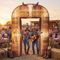 Soulchen 8.2 ft Wild West Inflatable Archway Decorations Western Cowboy Party Archway Built-in LED Lights for
